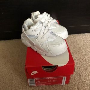 New in box all white Nike Huarache